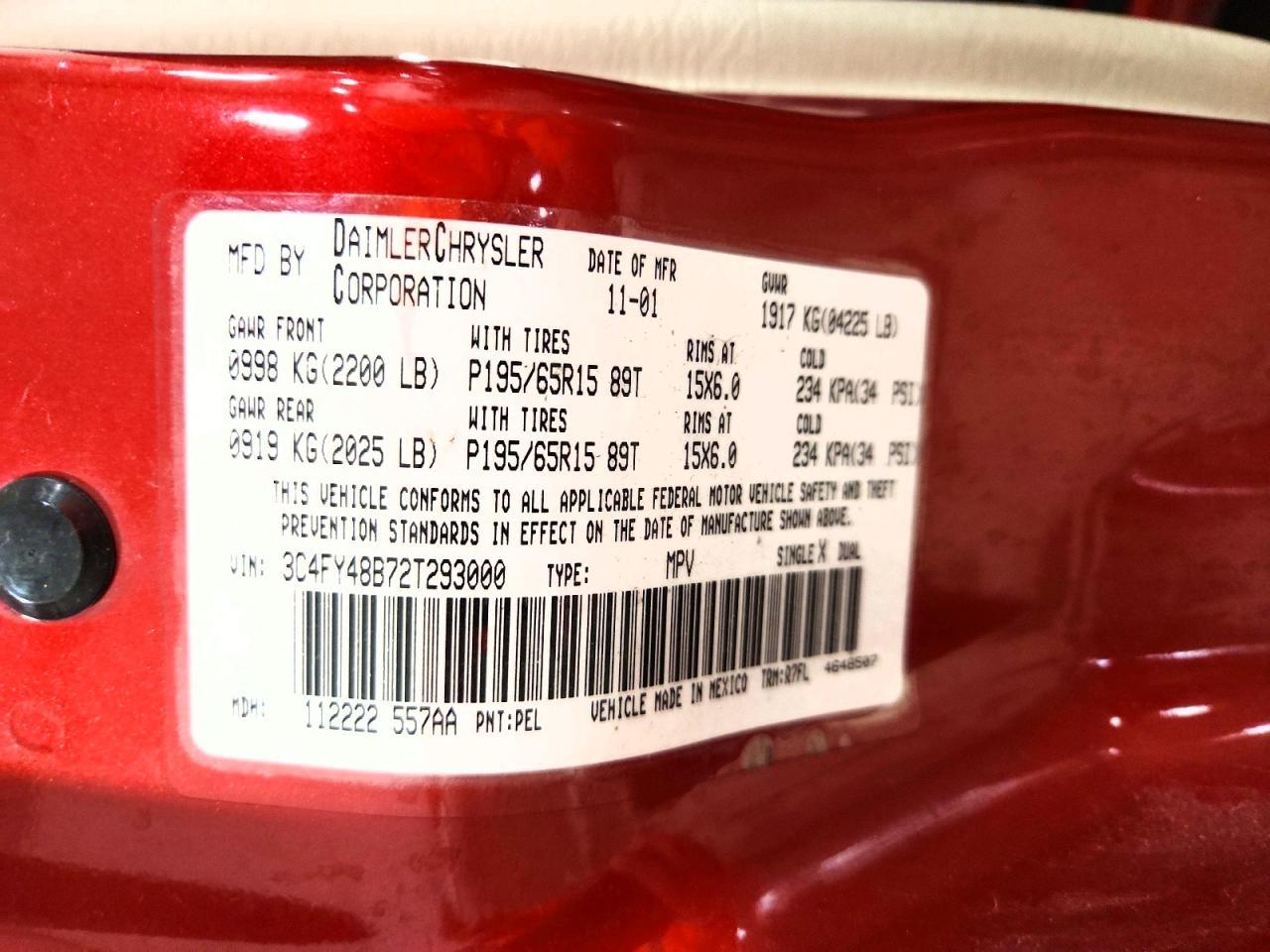 2002 Chrysler Pt Cruiser Classic