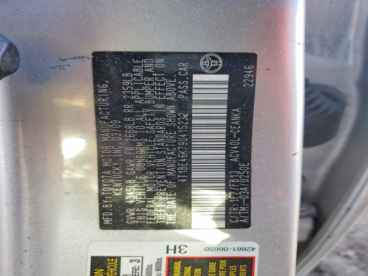 2009 Toyota Camry le