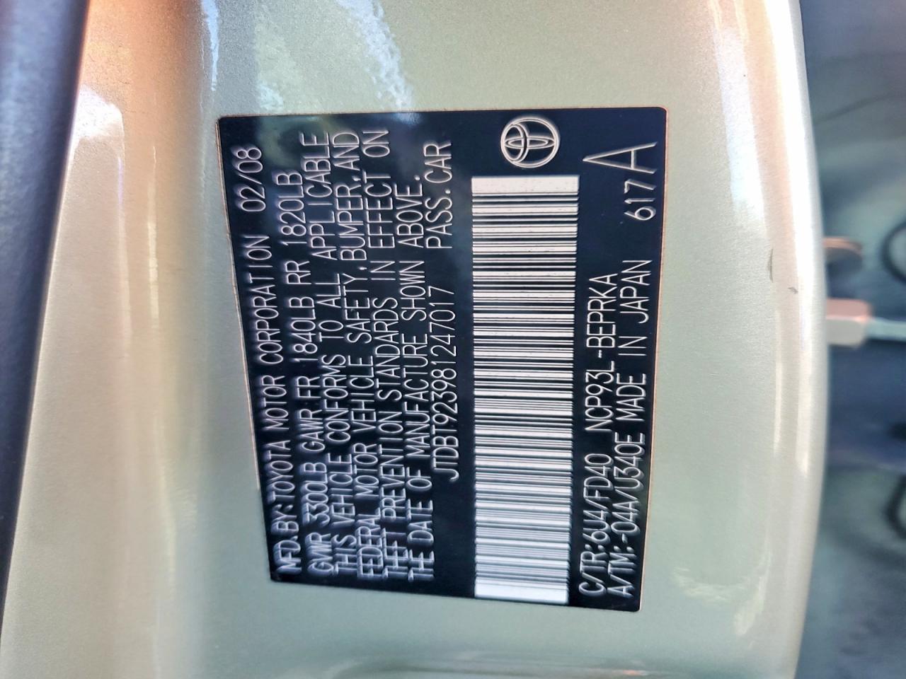 2008 Toyota Yaris Base