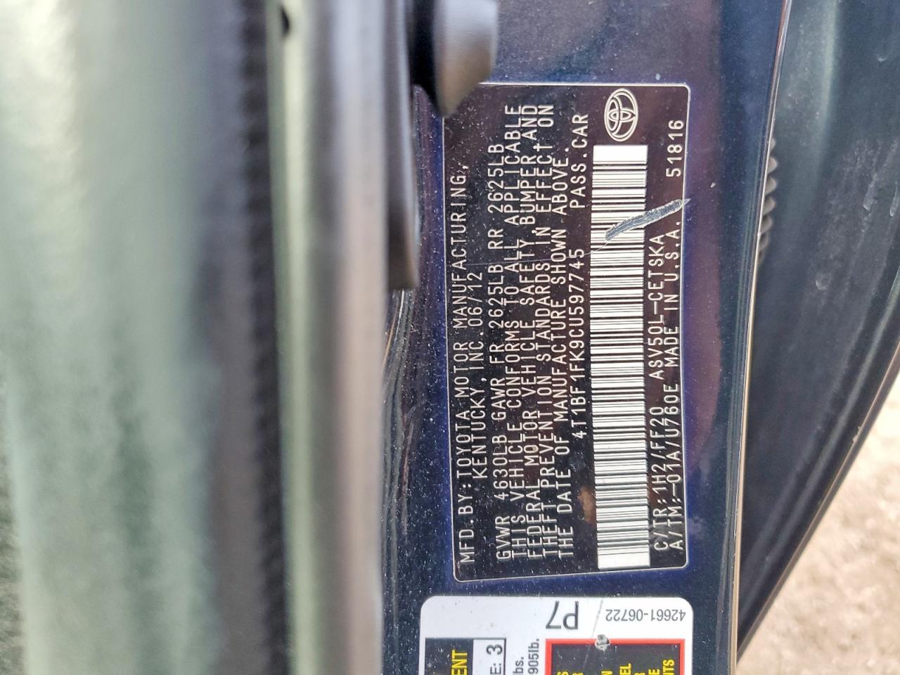 2012 Toyota Camry se