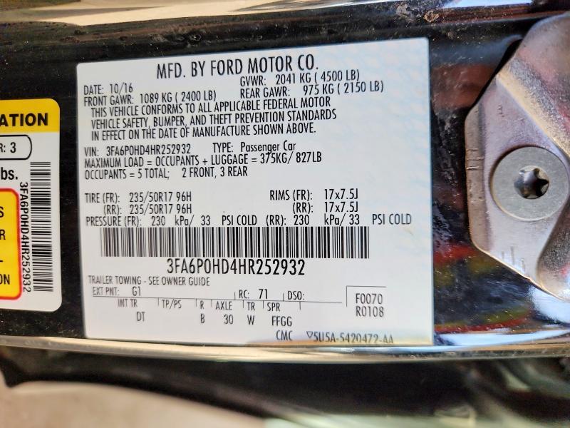 2017 Ford Fusion se