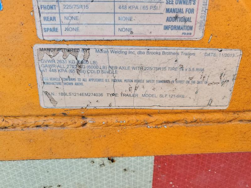 2014 Brookside 2014 Moran Welding INC SLT 121-6KE Tilt Deck Equip