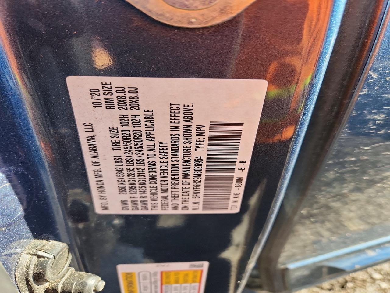 2021 Honda Pilot se