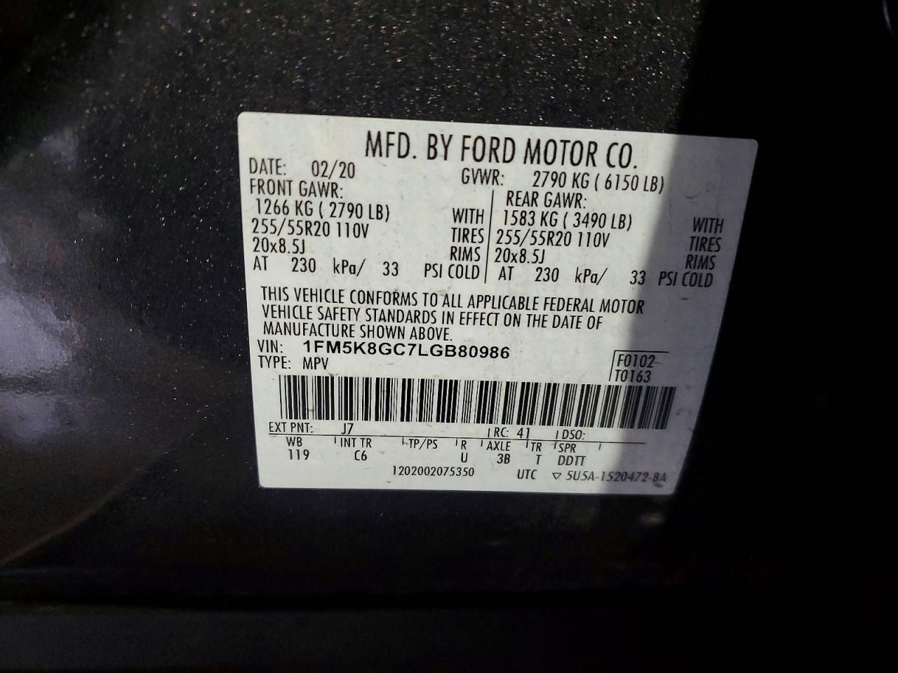 2020 Ford Explorer st