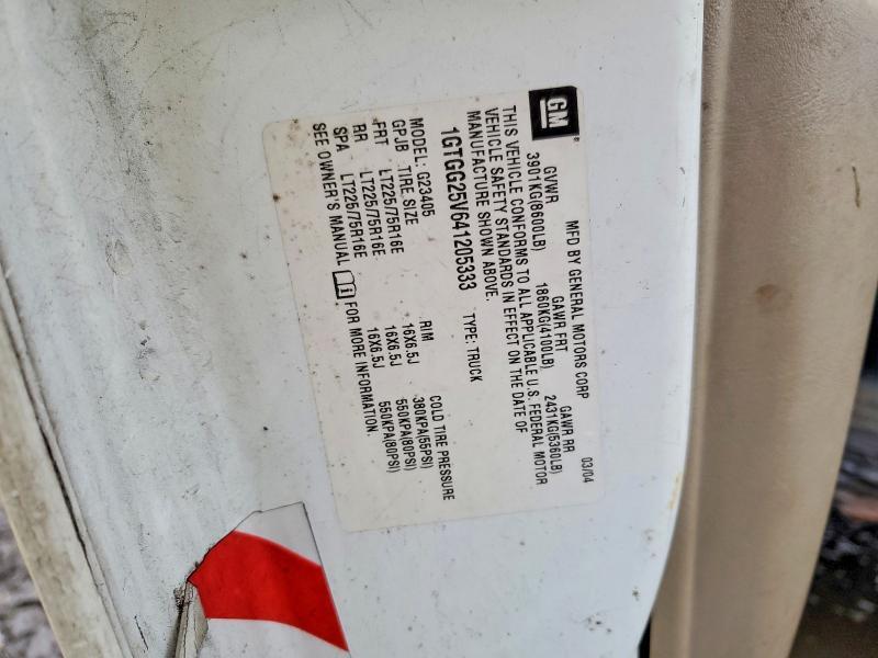 2004 GMC Savana G2500 Utility / Service Van
