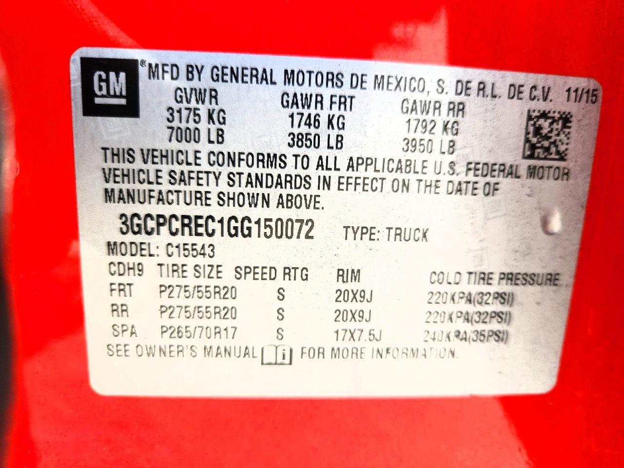 2016 Chevrolet Silverado C1500 LT