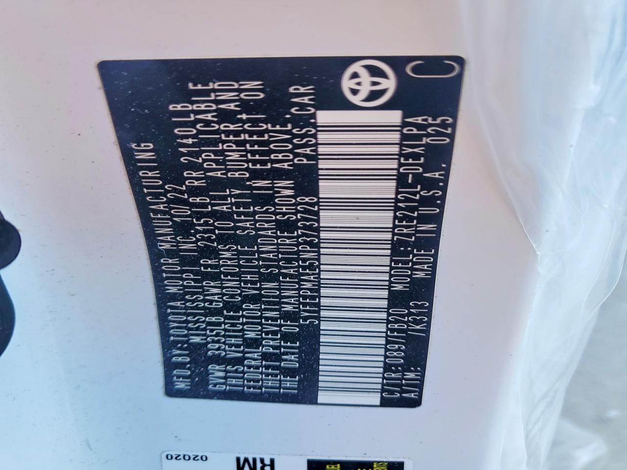 2022 Toyota Corolla le