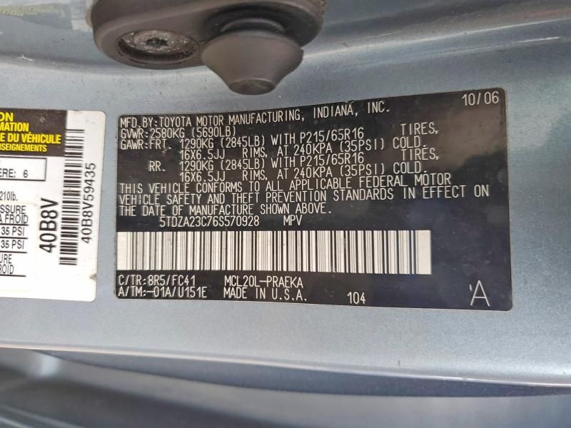 2006 Toyota Sienna ce