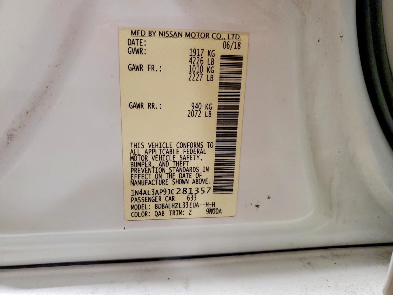 2018 Nissan Altima 2.5