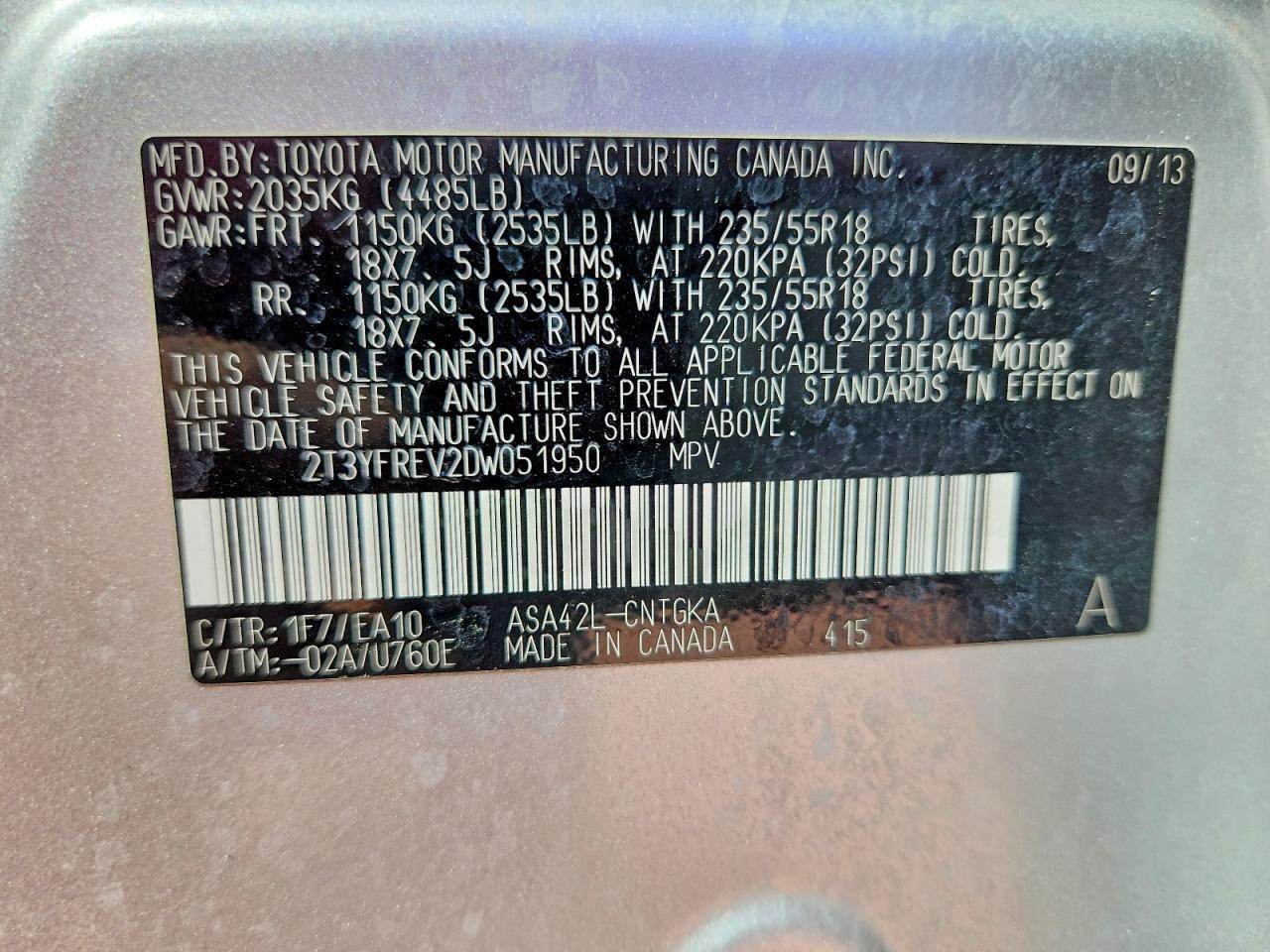 2013 Toyota Rav4 Limited