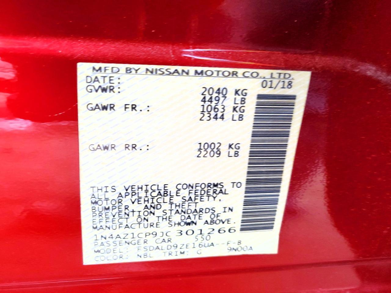 2018 Nissan Leaf s