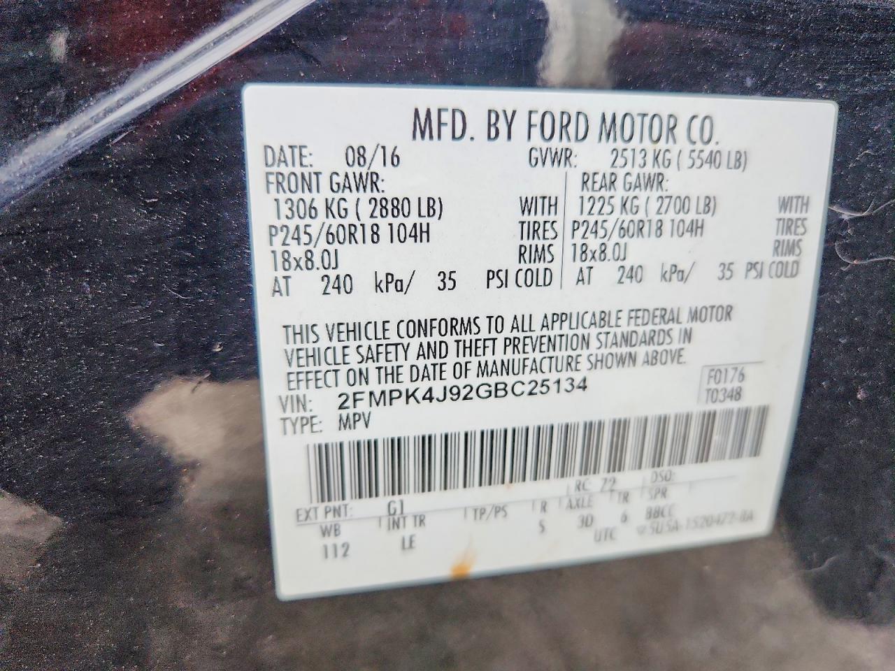 2016 Ford Edge sel