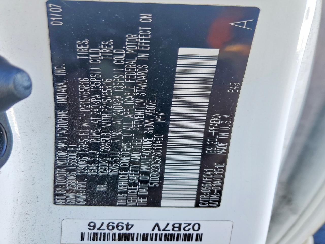 2007 Toyota Sienna ce