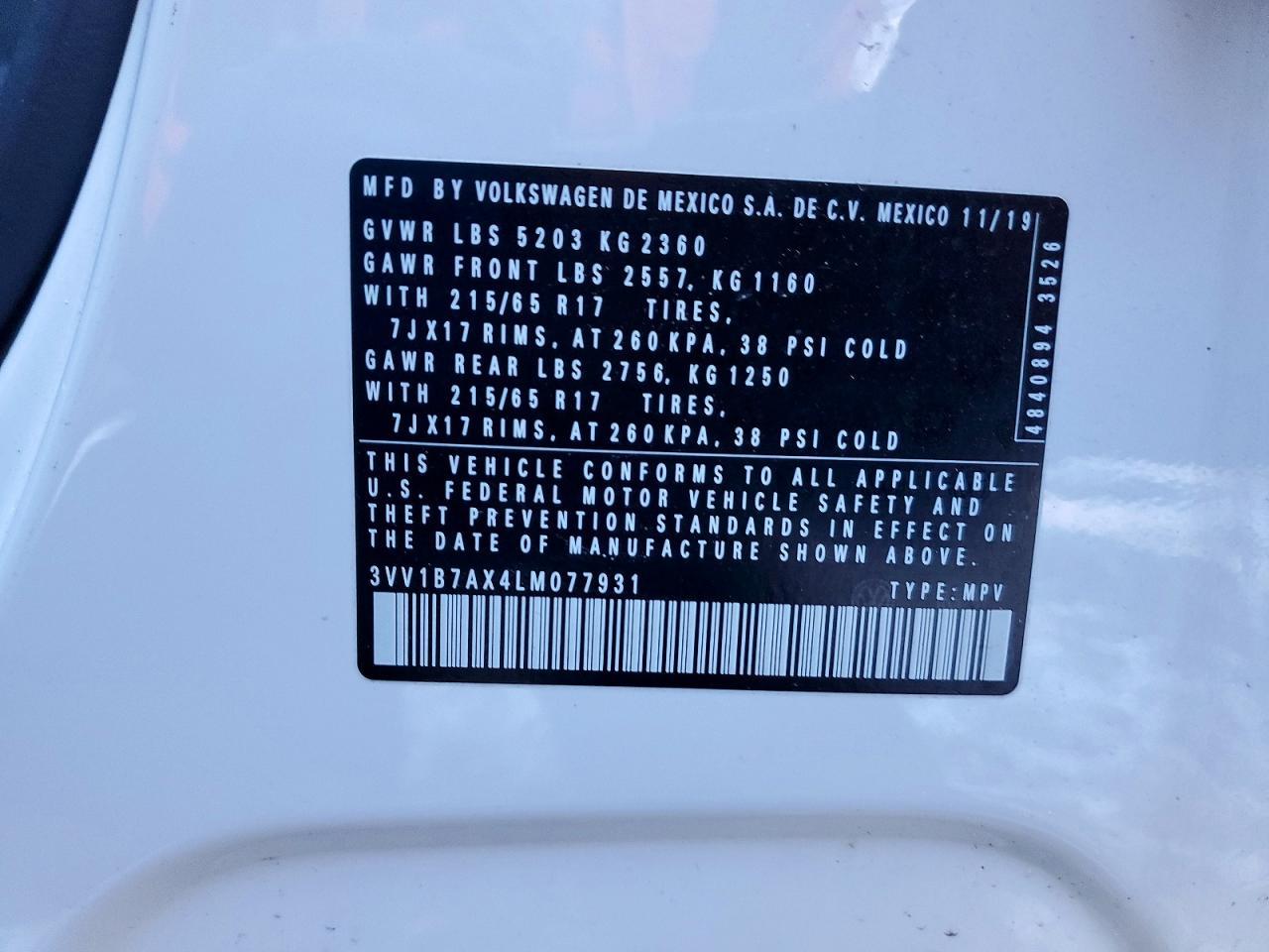 2020 Volkswagen Tiguan s