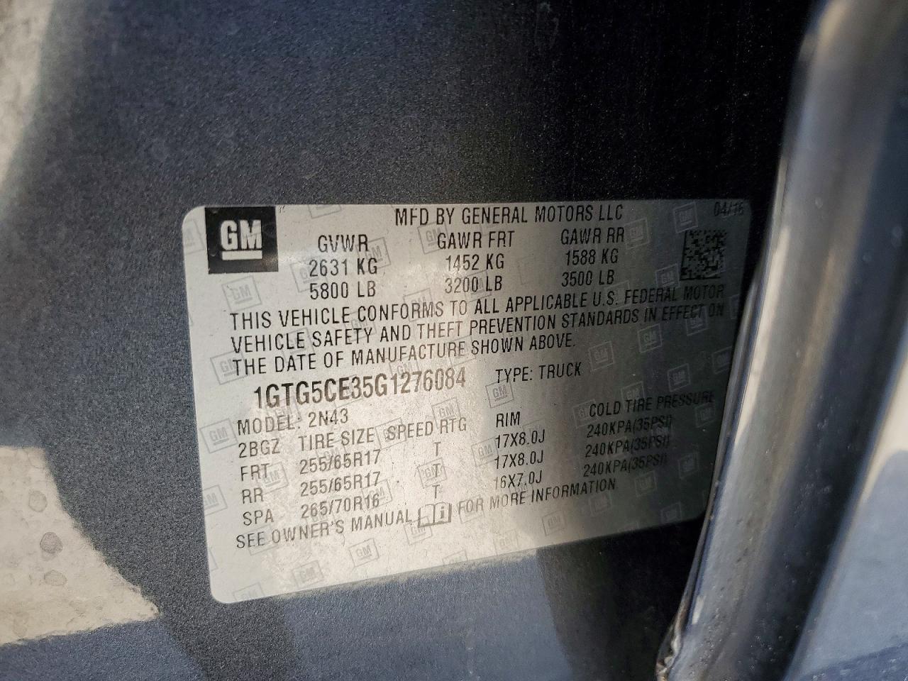 2016 GMC Canyon SLE