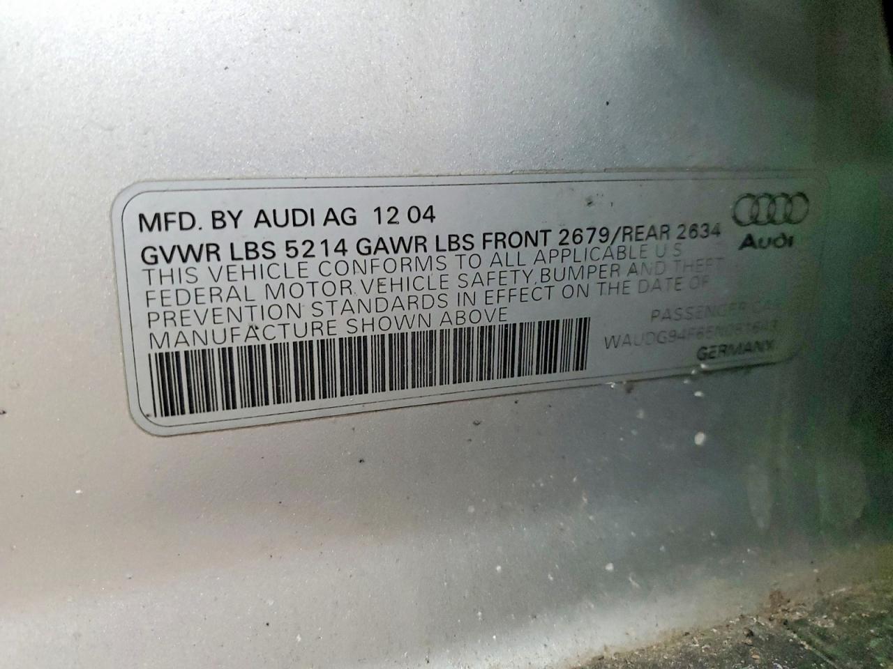 2005 Audi A6 3.2 Quattro