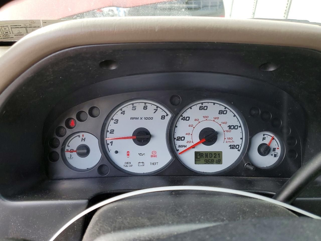 2001 Ford Escape xls