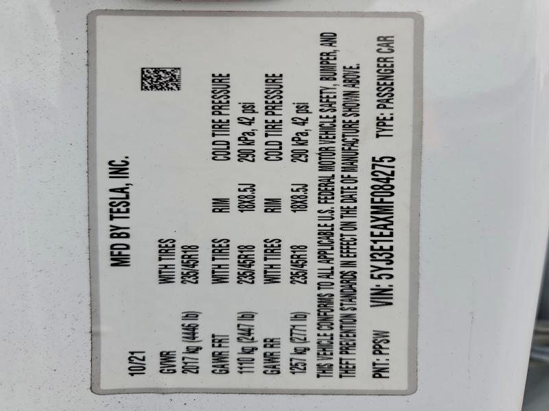 2021 Tesla Model 3