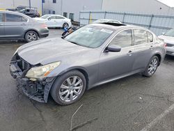Vehiculos salvage en venta de Copart Vallejo, CA: 2010 Infiniti G37