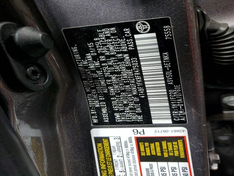 2015 Toyota Camry le