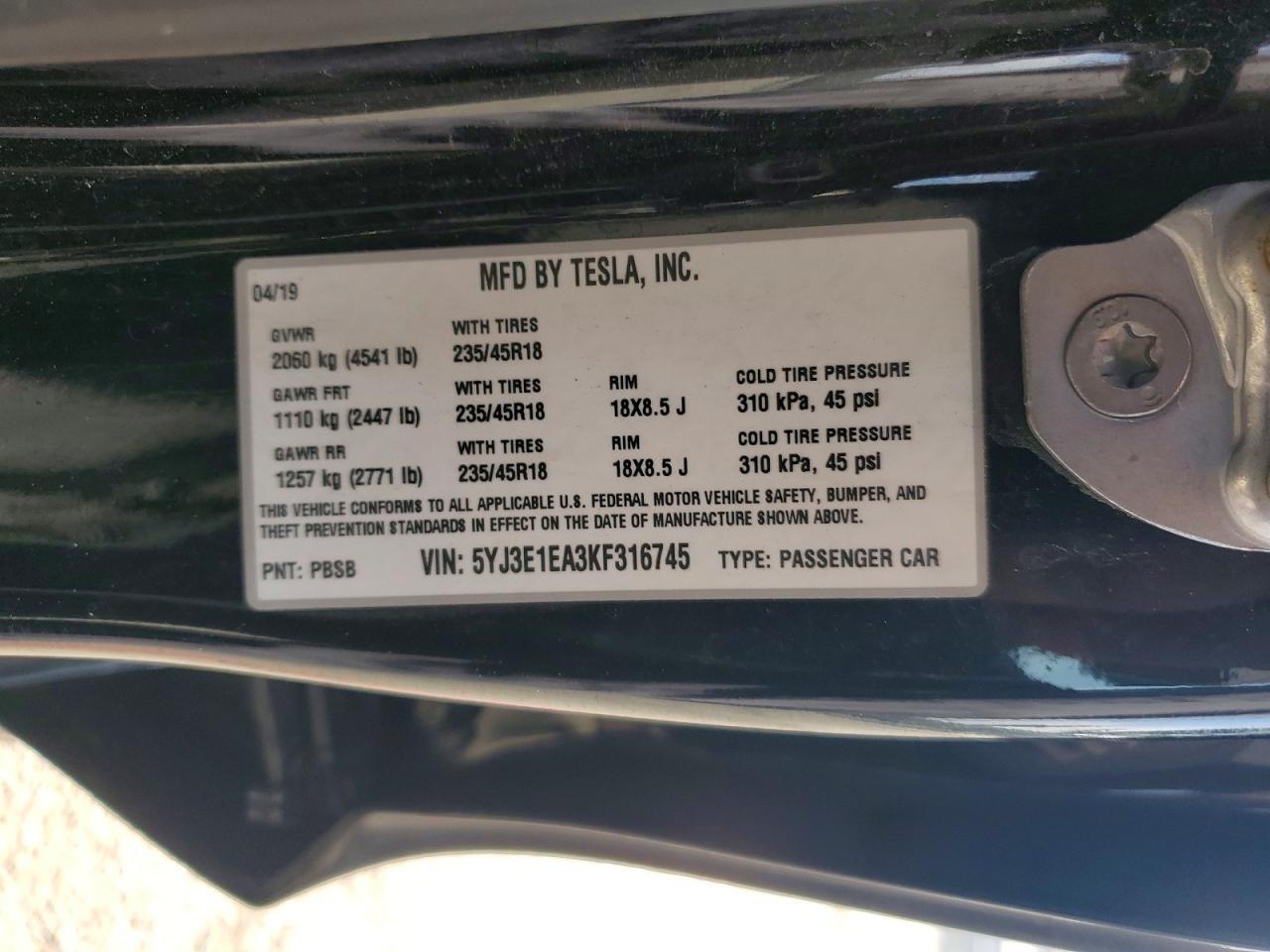 2019 Tesla Model 3