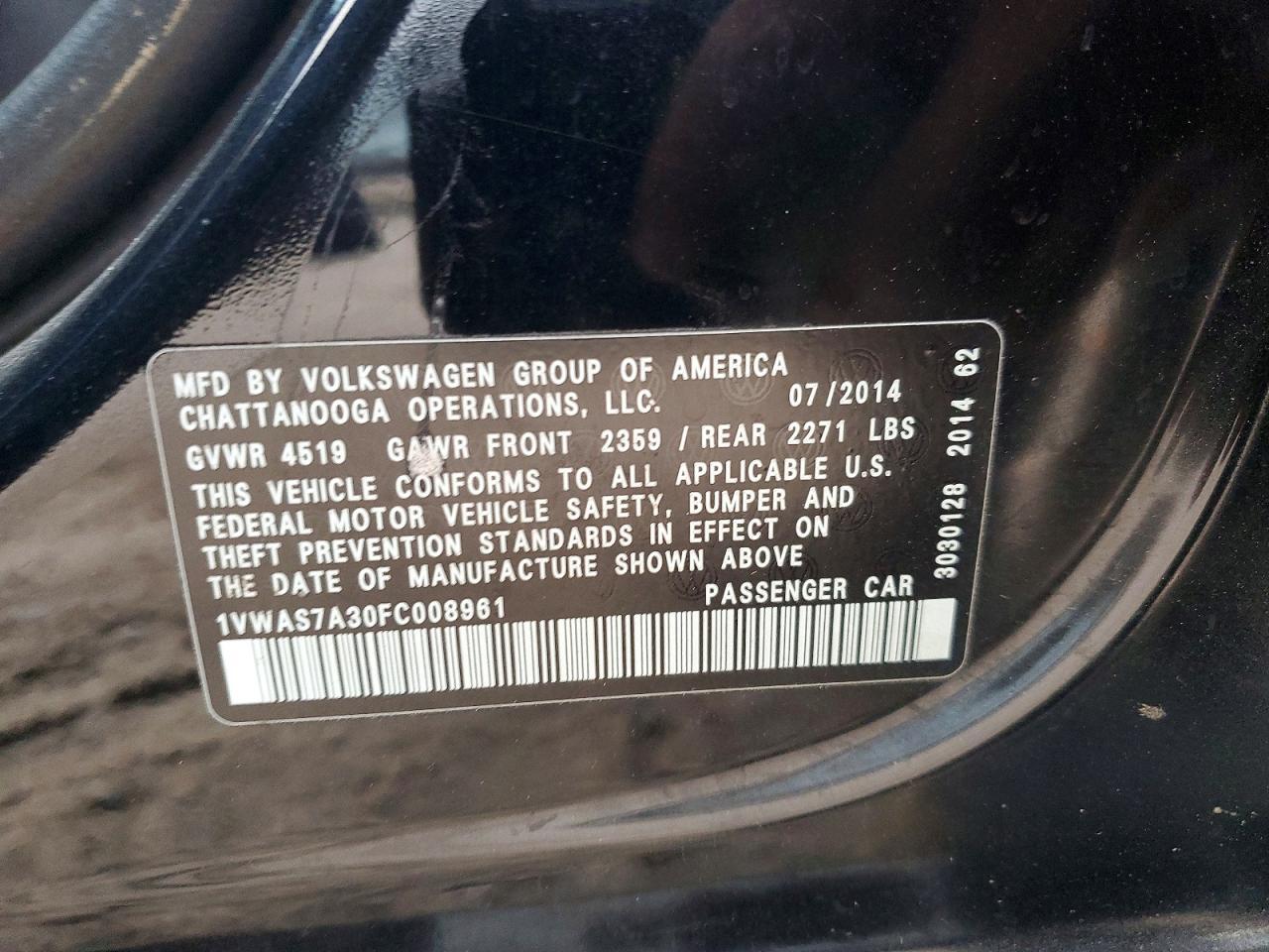 2015 Volkswagen Passat s