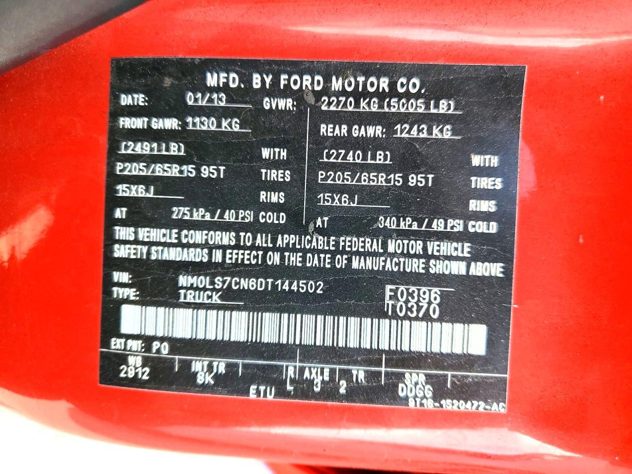 2013 Ford Transit Connect Delivery van