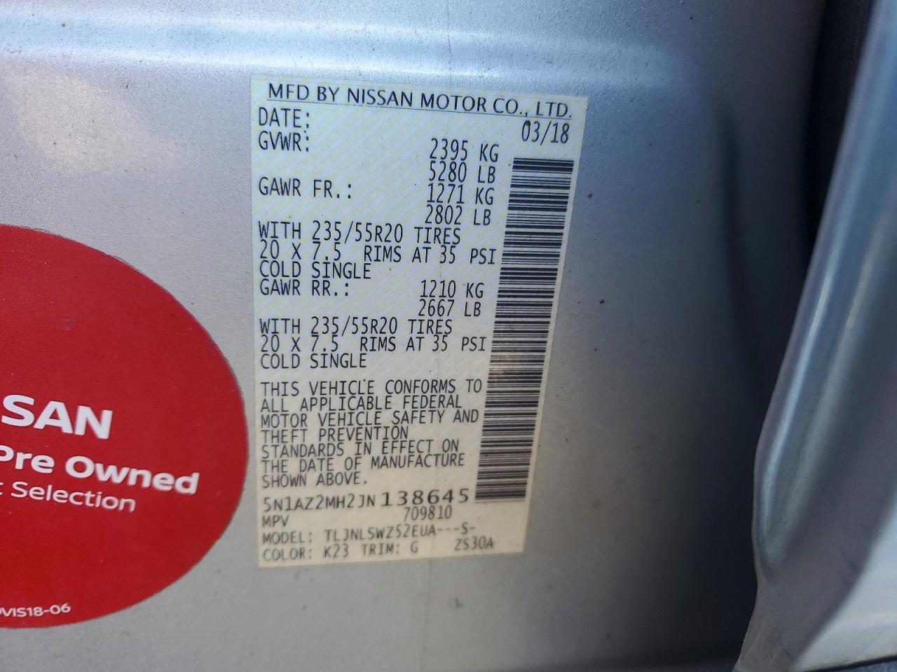2018 Nissan Murano s