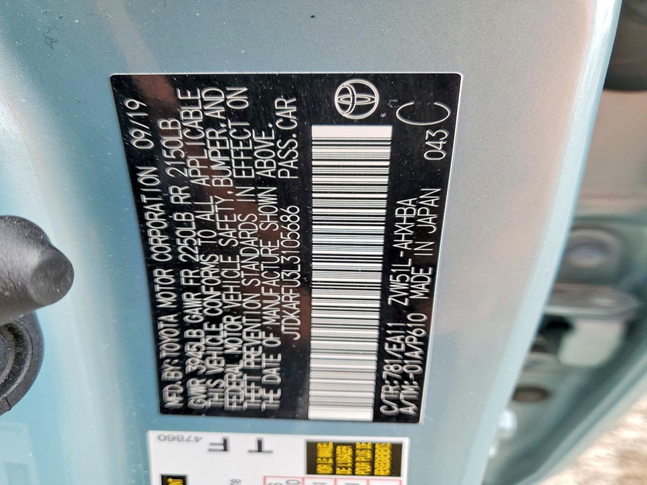 2020 Toyota Prius l