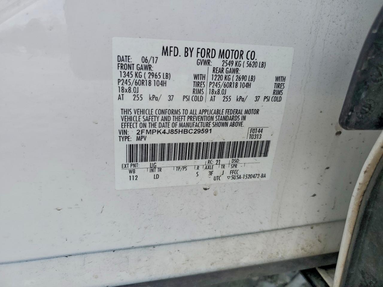 2017 Ford Edge sel