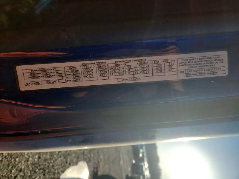 2017 Ptrb 579-Semi Truck