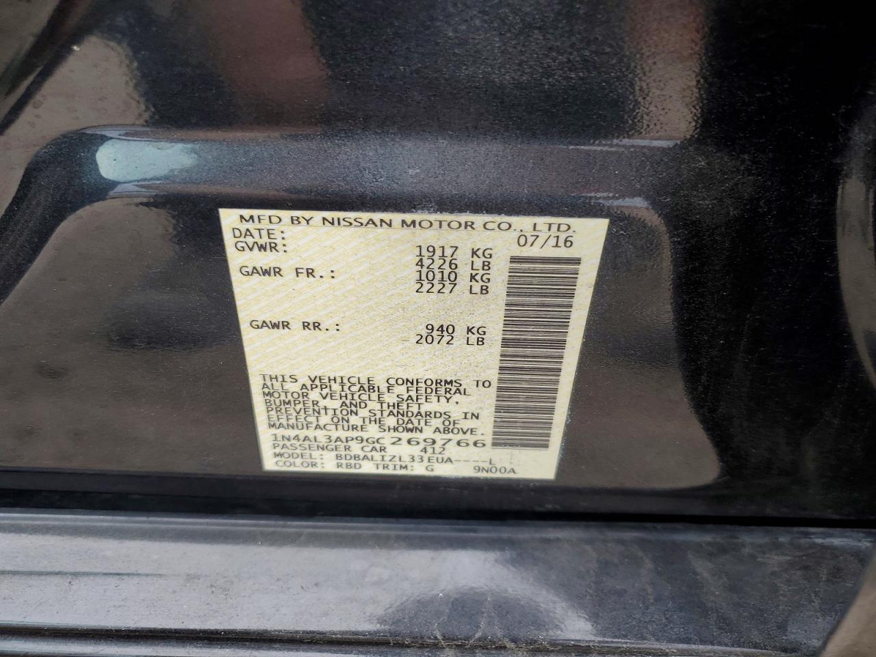2016 Nissan Altima 2.5