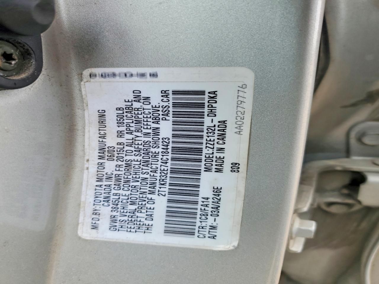 2004 Toyota Corolla Matrix xr