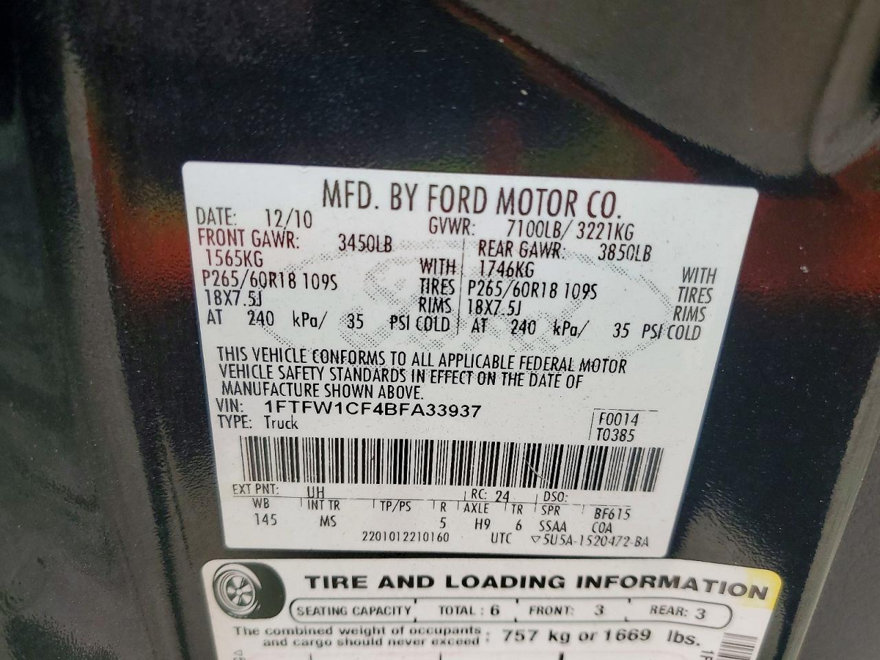2011 Ford F150 Supercrew