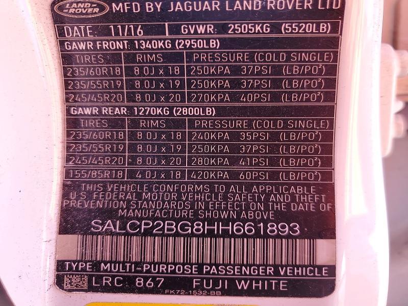 2017 Land Rover Discovery Sport se