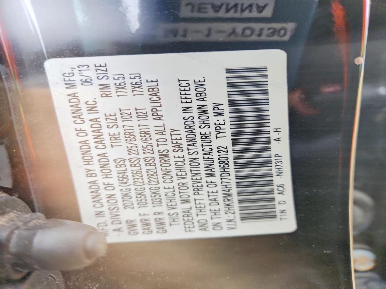 2013 Honda Cr-v exl