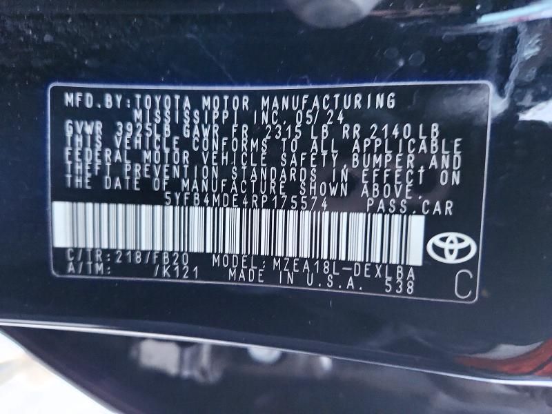 2024 Toyota Corolla le