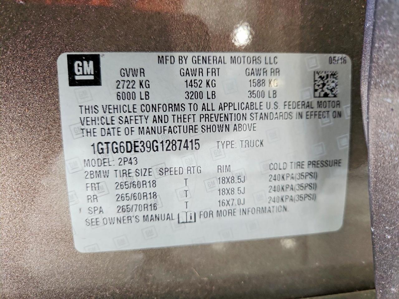 2016 GMC Canyon slt
