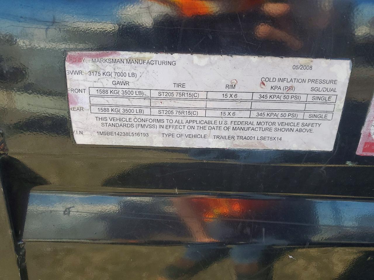 2008 Utility Utility Trailer