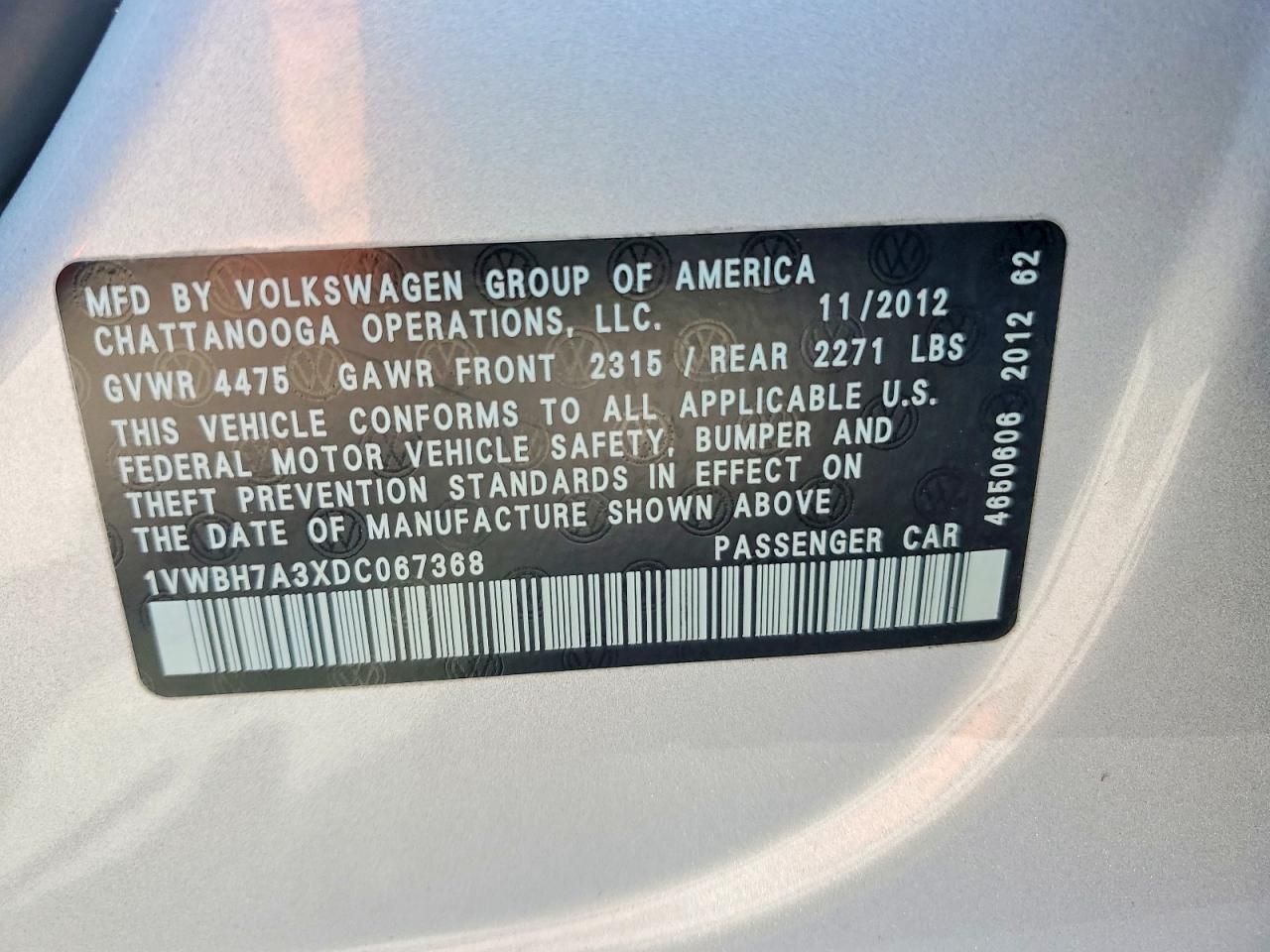 2013 Volkswagen Passat se