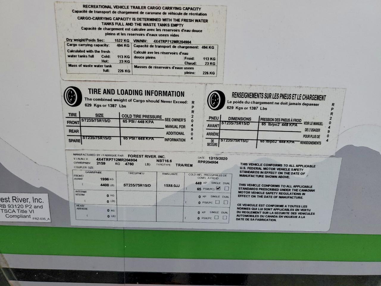 2021 Foresriver 2021 Forest River NO BO Camper