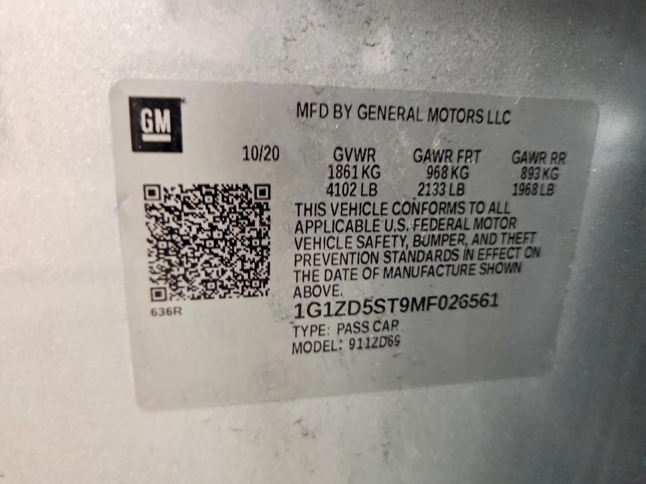2021 Chevrolet Malibu lt