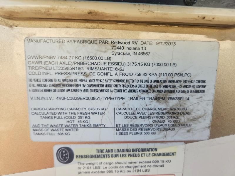 2014 Redwood Camper