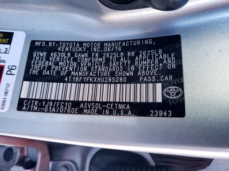 2017 Toyota Camry le