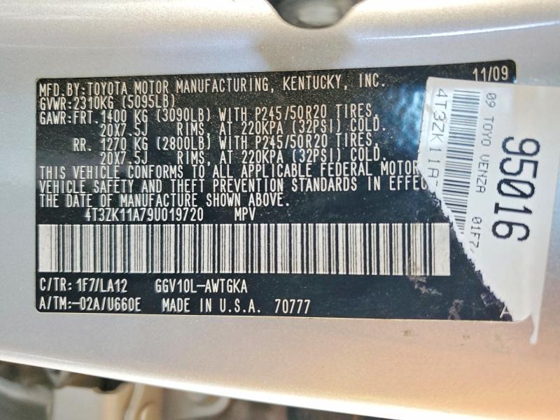2009 Toyota Venza fwd V6