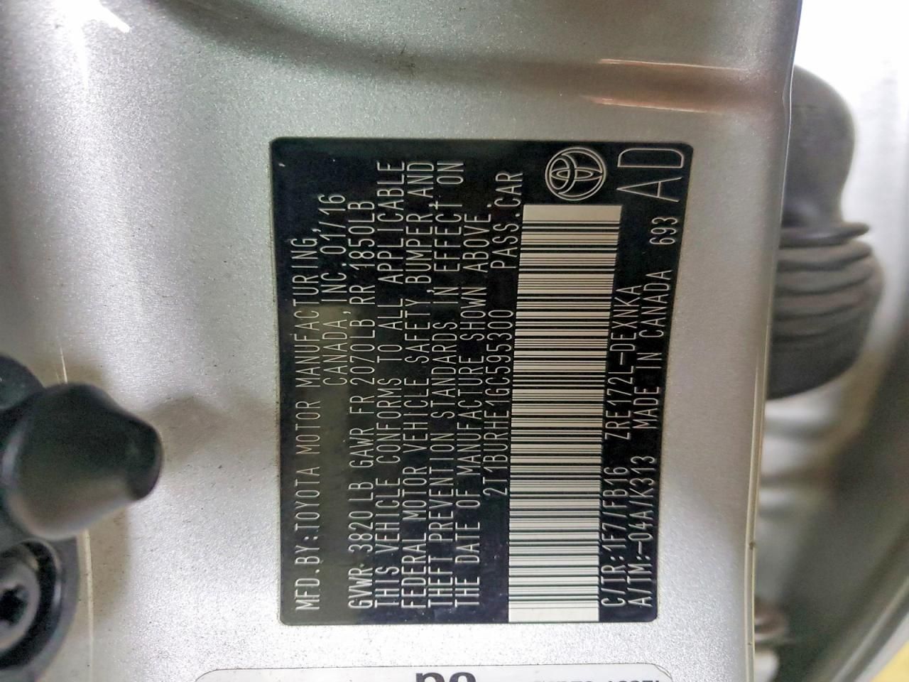 2016 Toyota Corolla l