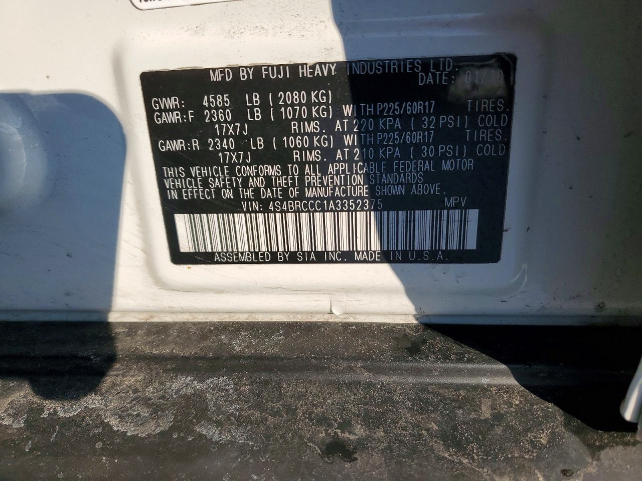 2010 Subaru Outback 2.5i Premium