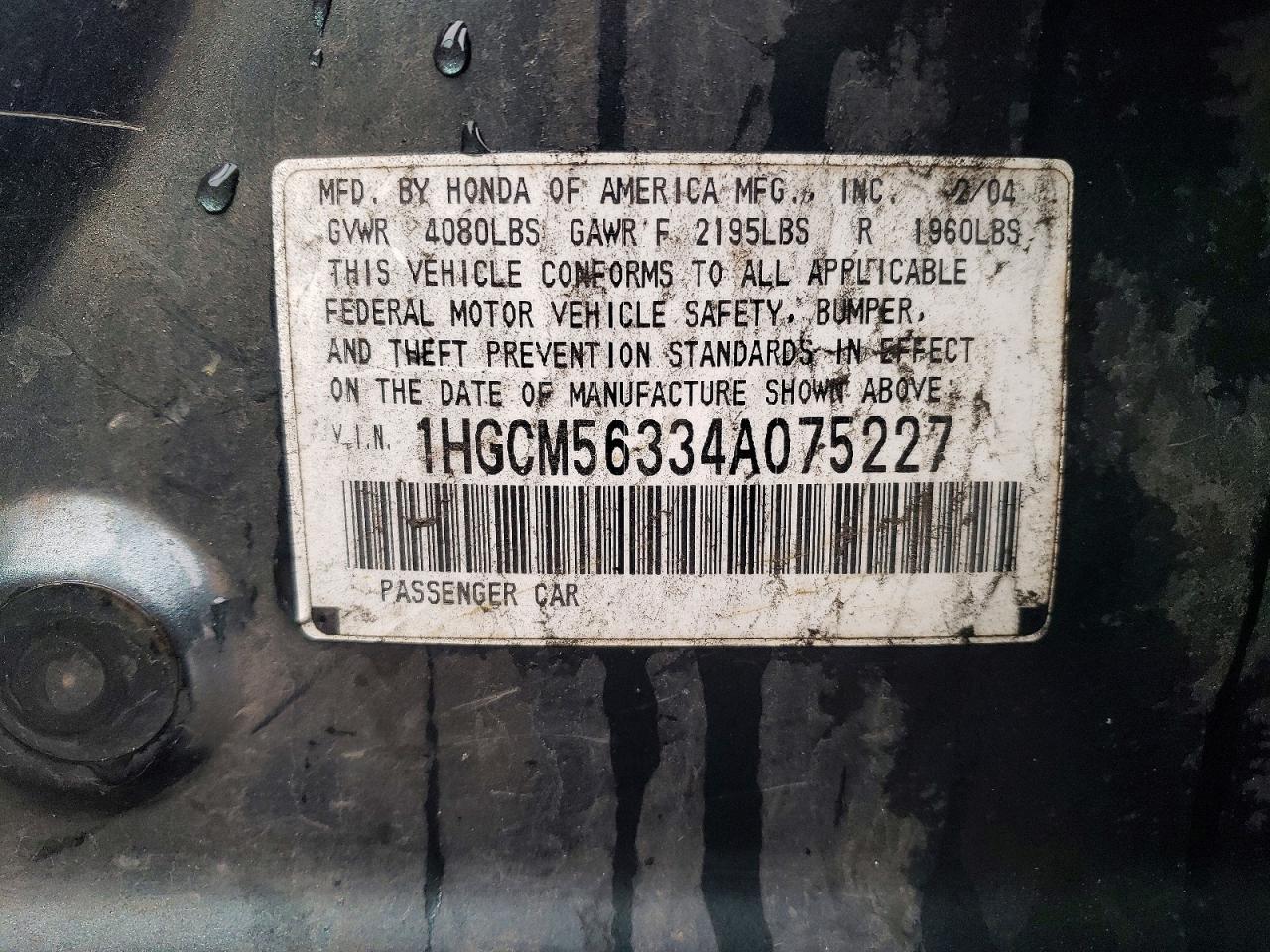 2004 Honda Accord lx