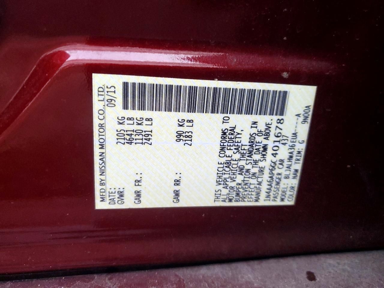 2016 Nissan Maxima 3.5s