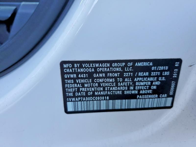 2013 Volkswagen Passat s